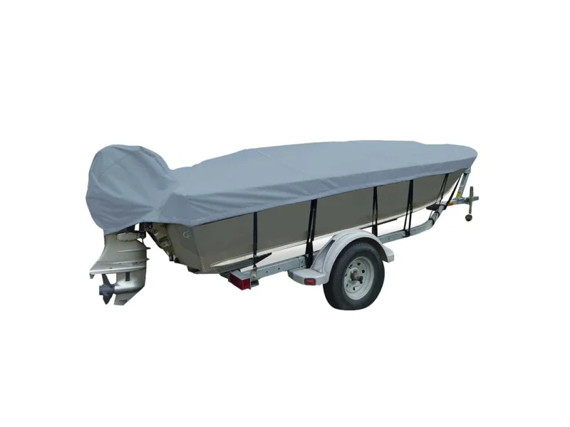 Carver Poly-Flex II Narrow Series Styled-to-Fit Boat Cover f/14.5' V-Hull Fishing Boats - Grey