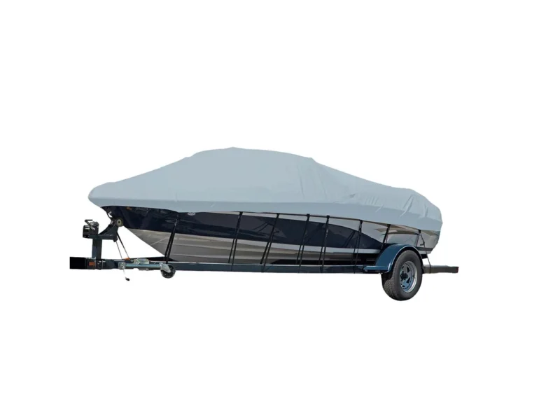 Carver Sun-DURA® Styled-to-Fit Boat Cover f/17.5' Sterndrive V-Hull Runabout Boats (Including Eurostyle) w/Windshield & Hand/Bow Rails - Grey