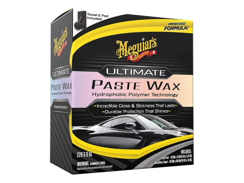 Meguiar's Ultimate Paste Wax - Long-Lasting, Easy to Use Synthetic Wax - 8oz