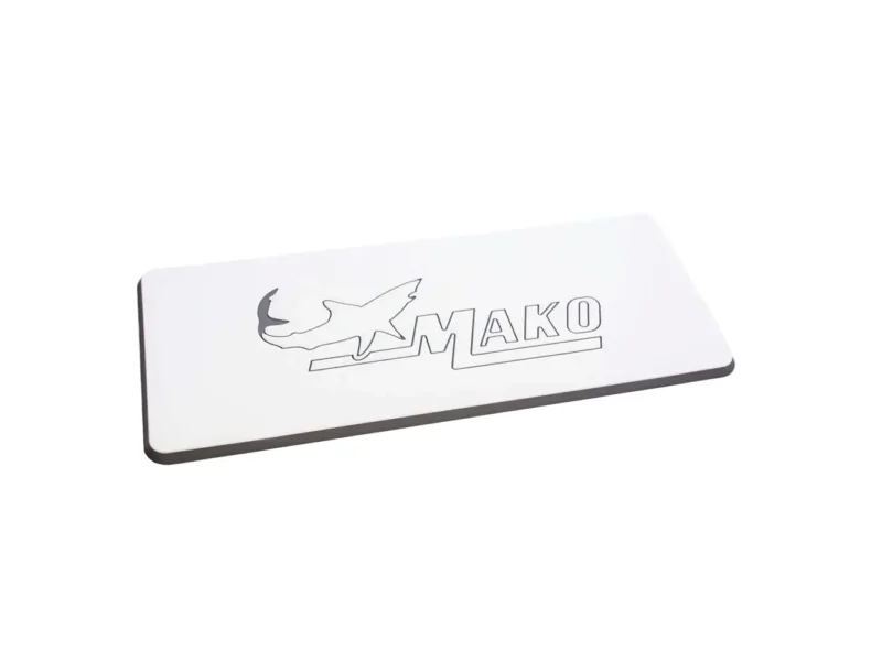 SeaDek Mako Logo Helm Pad - White/Storm Grey Embossed