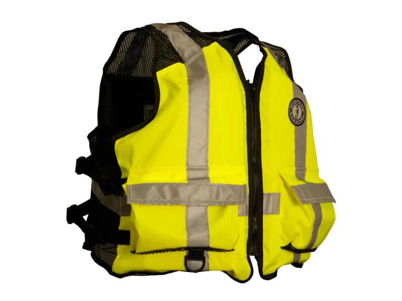 Mustang High Visibility Industrial Mesh Vest - Fluorescent Yellow/Green/Black - Small/Medium