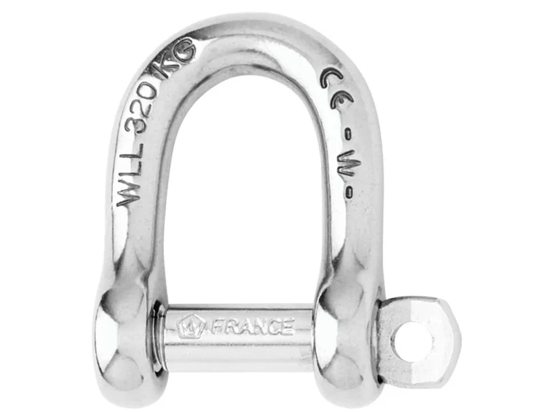 Wichard Self-Locking D Shackle - Diameter 4mm - 5/32"