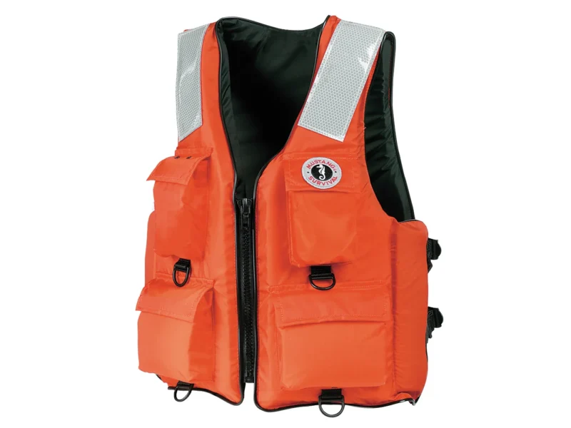 Mustang 4-Pocket Flotation Vest - Orange - Small