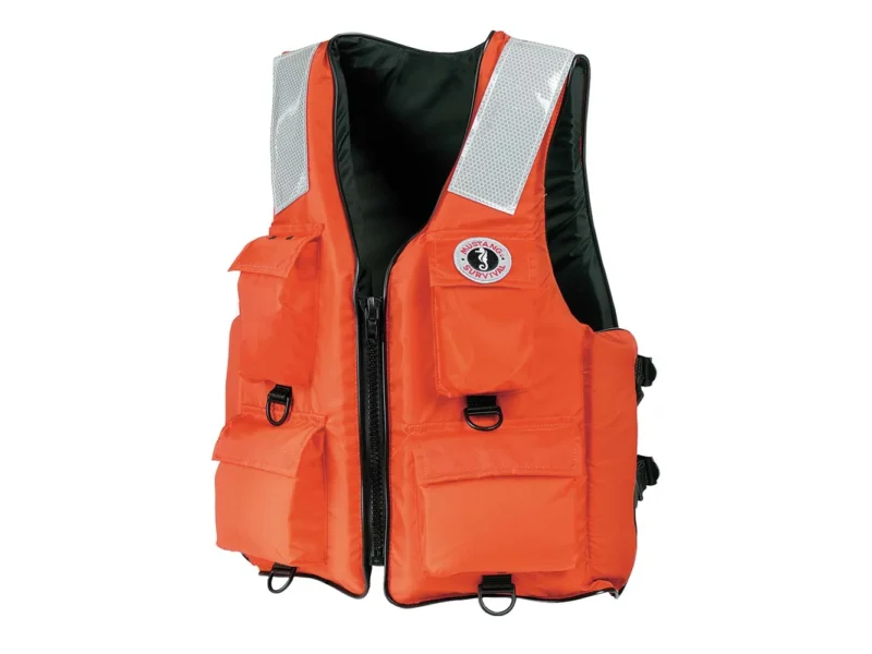 Mustang 4-Pocket Flotation Vest - Orange - XXXL - 7XL