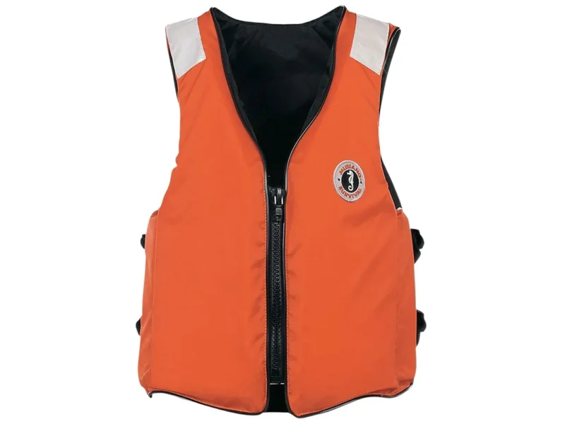 Mustang Classic Industrial Flotation Vest w/SOLAS Tape - Orange - Small