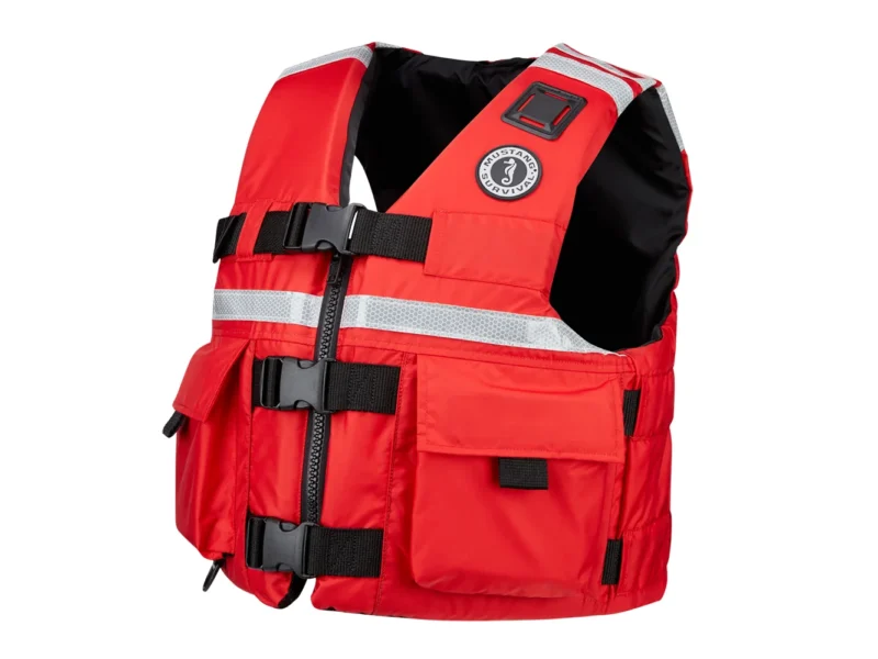 Mustang SAR Vest w/SOLAS Reflective Tape - Red - XL