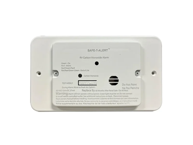 Safe-T-Alert 62 Series RV Carbon Monoxide - White - Flush Mount - 12V w/Trim Ring