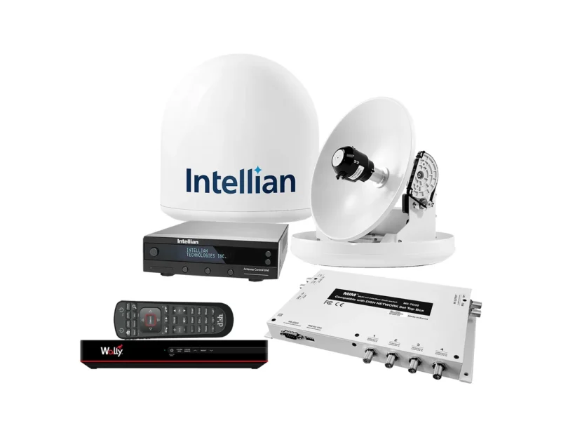 Intellian i2 US System w/DISH/Bell MIM-2 (w/3M RG6 Cable) 15M RG6 Cable & DISH HD Wally Receiver