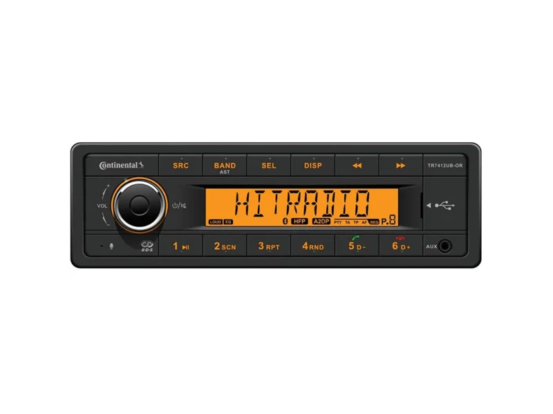 Continental Stereo w/AM/FM/BT/USB - Harness Included - 12V