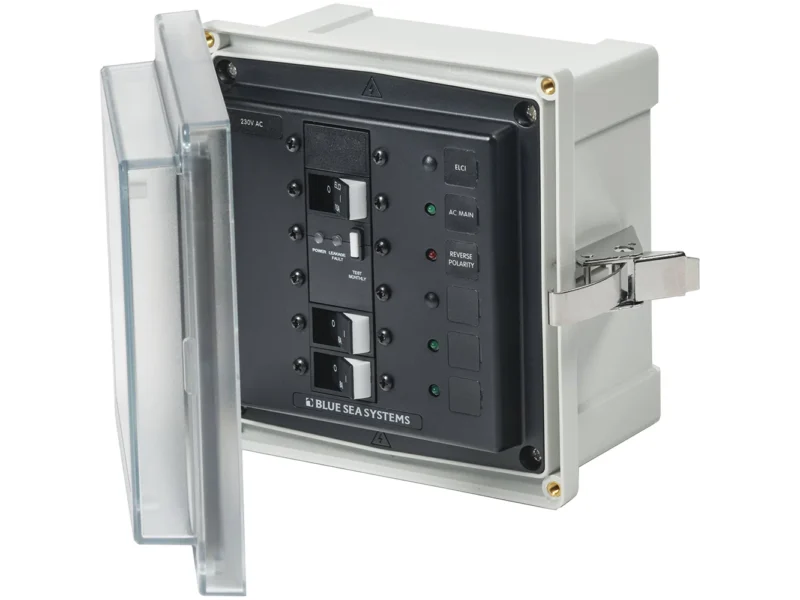 Blue Sea 3122 - SMS Panel Enclosure w/ELCI (16A) & 2 Branch (8A) - 230V AC