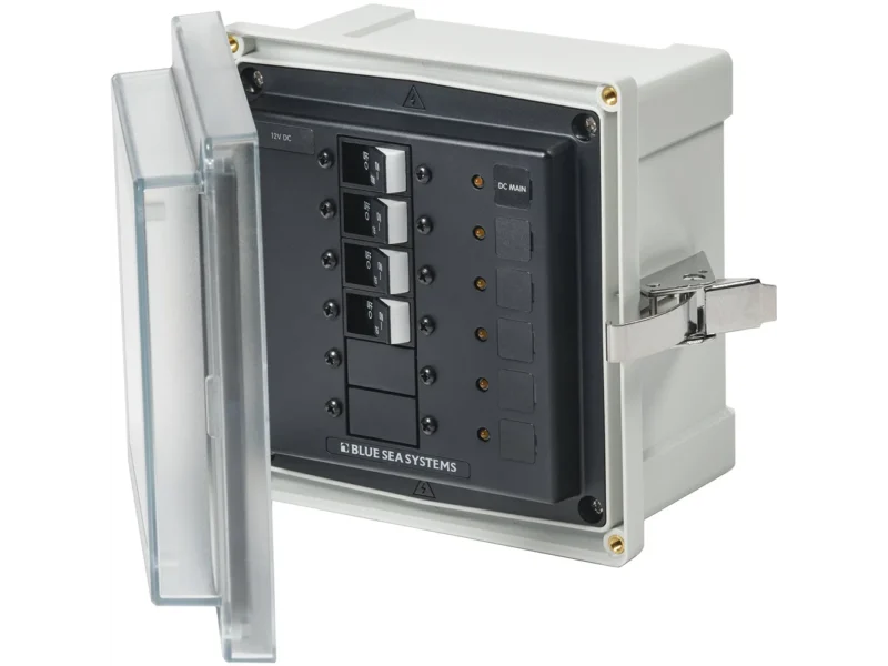 Blue Sea 3135 - SMS Panel Enclosure w/UL Main & 3 Branch (12/24V) - 12/24V DC