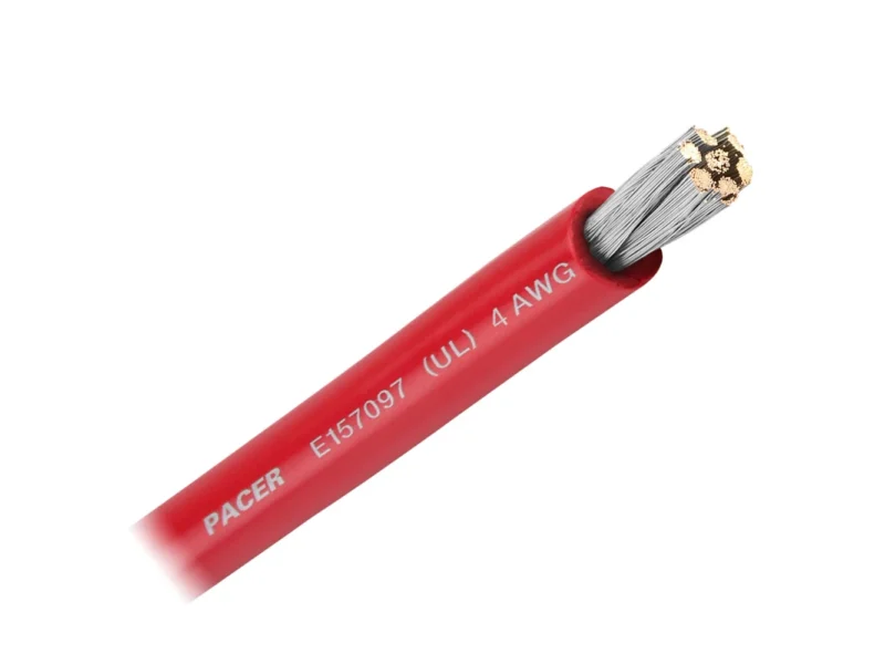 Pacer Red 4 AWG Battery Cable - Sold By The Foot