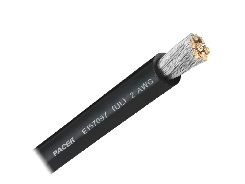 Pacer Black 2 AWG Battery Cable - Sold By The Foot