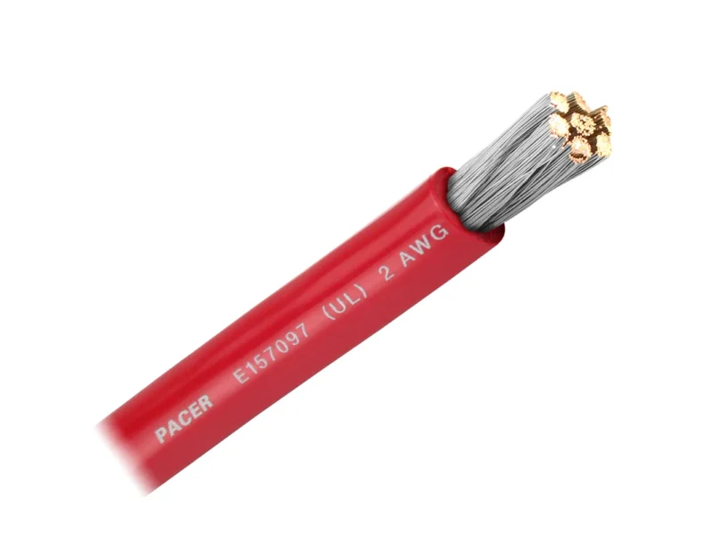 Pacer Red 2 AWG Battery Cable - Sold By The Foot