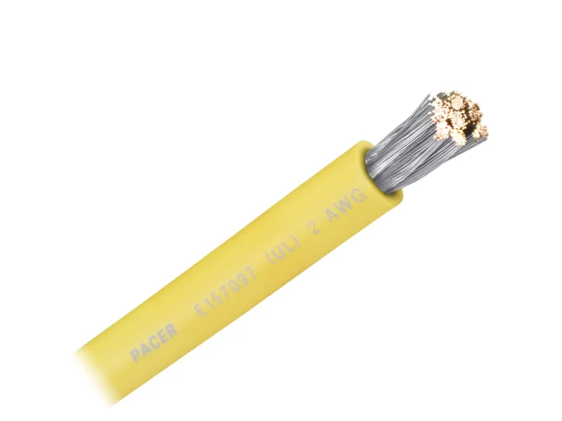 Pacer Yellow 2 AWG Battery Cable - Sold By The Foot