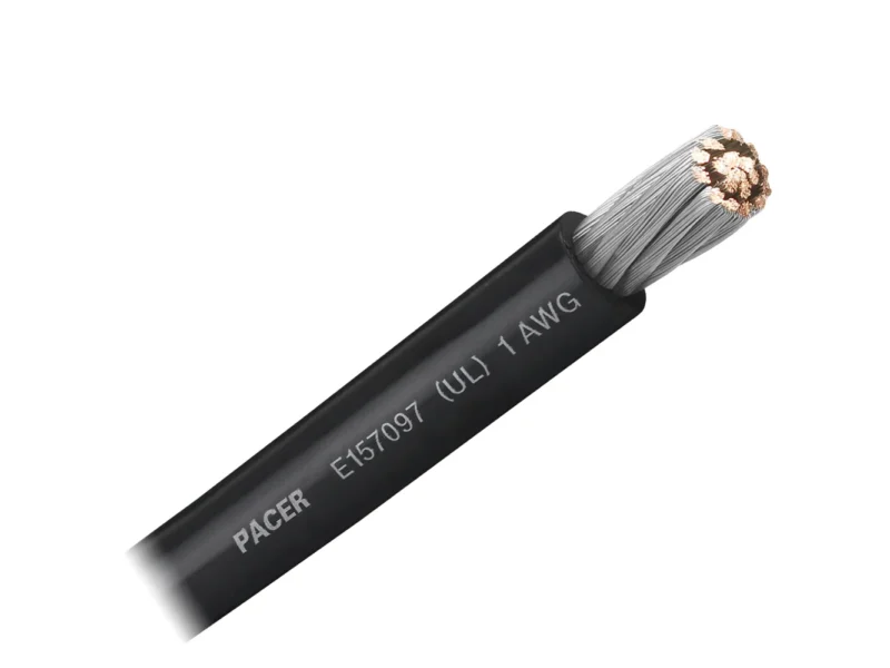 Pacer Black 1 AWG Battery Cable - Sold By The Foot