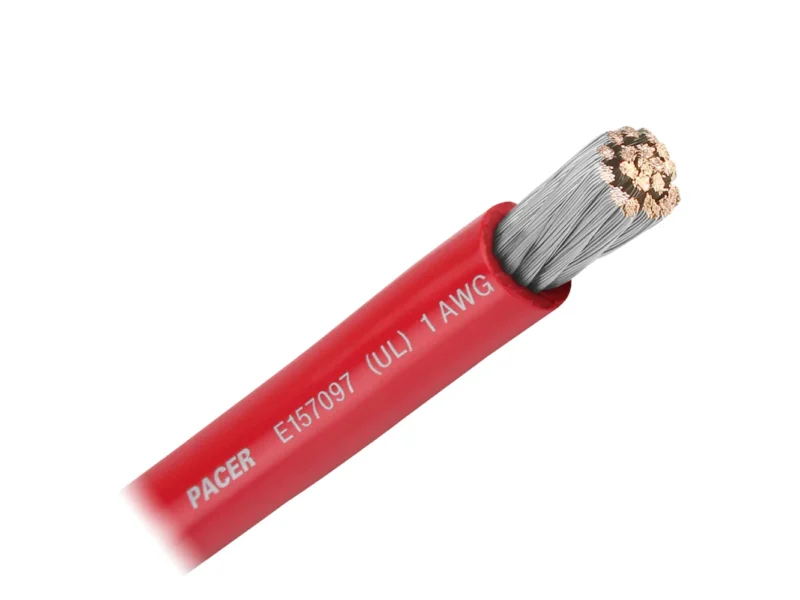 Pacer Red 1 AWG Battery Cable - Sold By The Foot