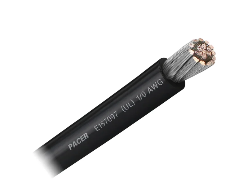 Pacer Black 1/0 AWG Battery Cable - Sold By The Foot