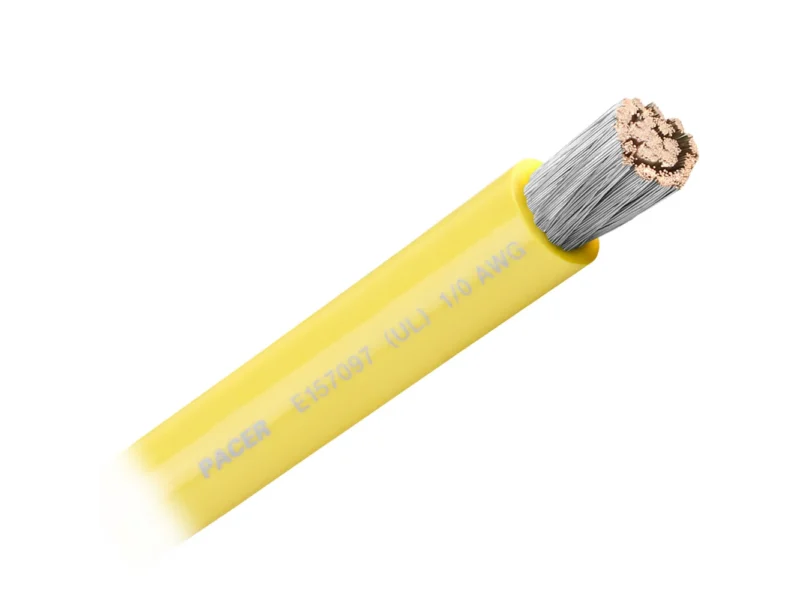 Pacer Yellow 1/0 AWG Battery Cable - Sold By The Foot