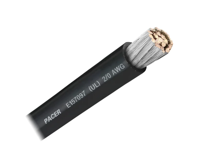 Pacer Black 2/0 AWG Battery Cable - Sold By The Foot