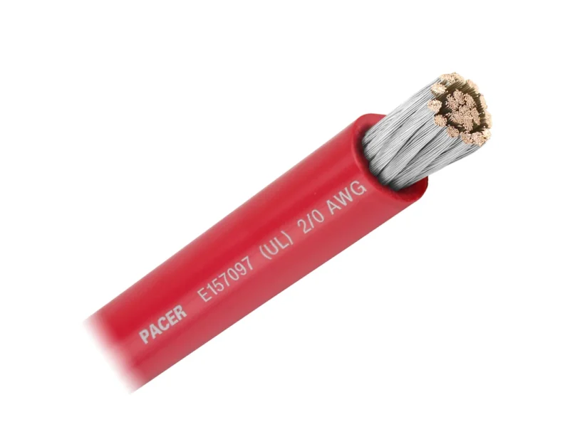 Pacer Red 2/0 AWG Battery Cable - Sold By The Foot