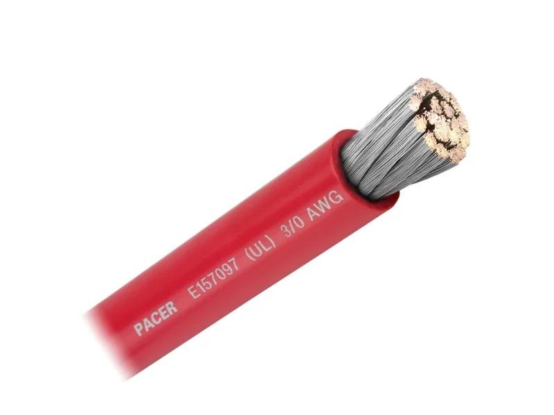 Pacer Red 3/0 AWG Battery Cable - Sold By The Foot