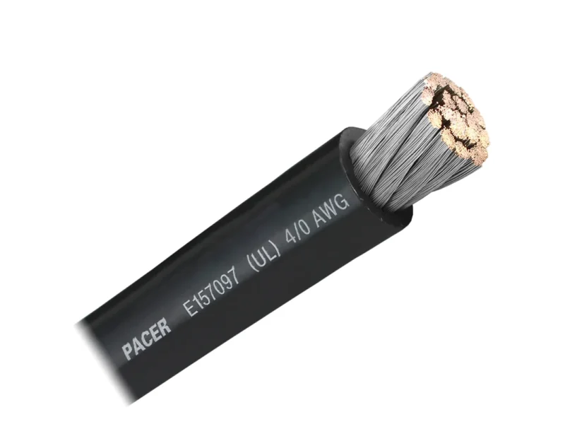 Pacer Black 4/0 AWG Battery Cable - Sold By The Foot