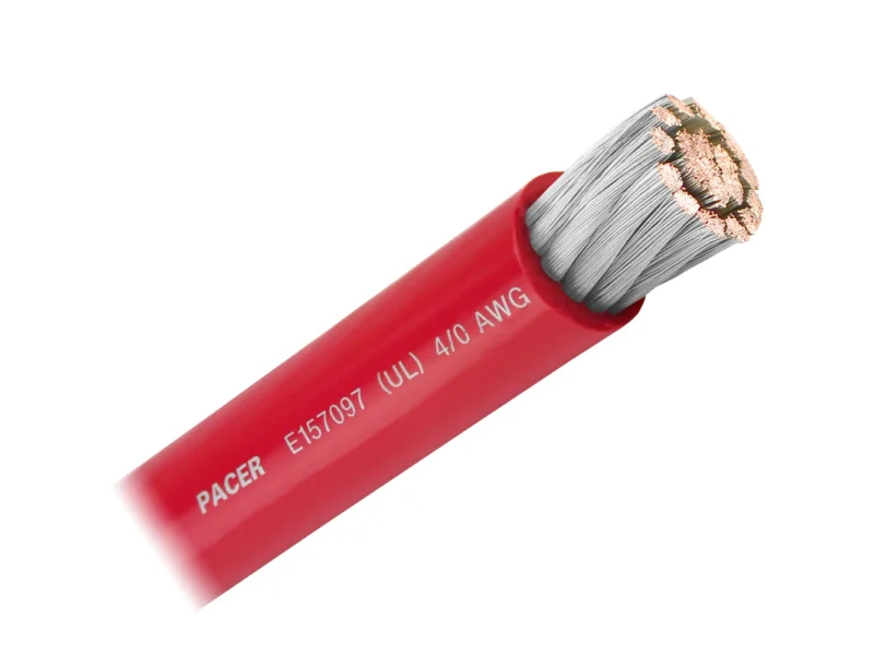 Pacer Red 4/0 AWG Battery Cable - Sold By The Foot