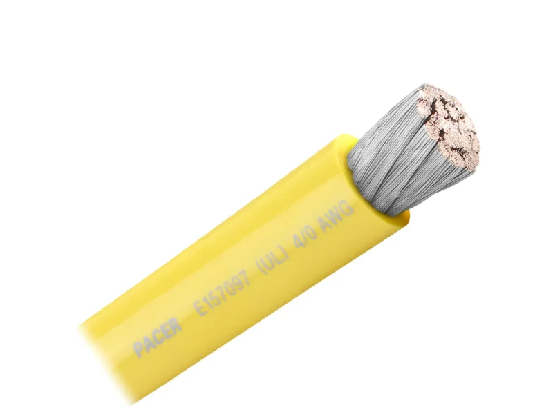 Pacer Yellow 4/0 AWG Battery Cable - Sold By The Foot