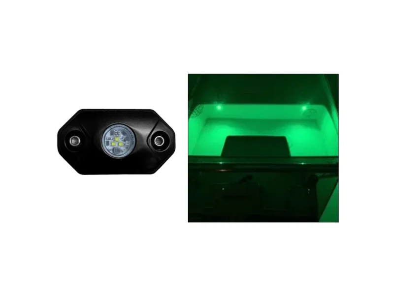 Black Oak Rock Accent Light - Green - Black Housing