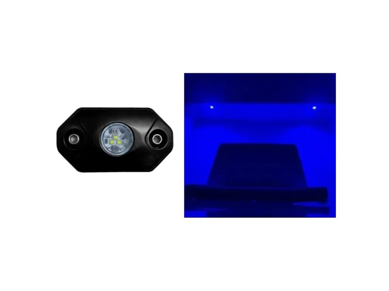 Black Oak Rock Accent Light - Blue - Black Housing