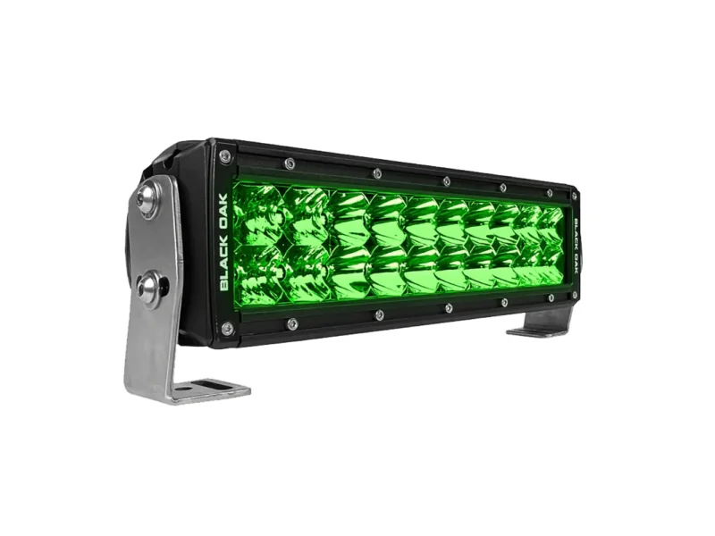 Black Oak 10" Green LED Hog Hunting Light Bar - Combo Optics - Black Housing - Pro Series 3.0