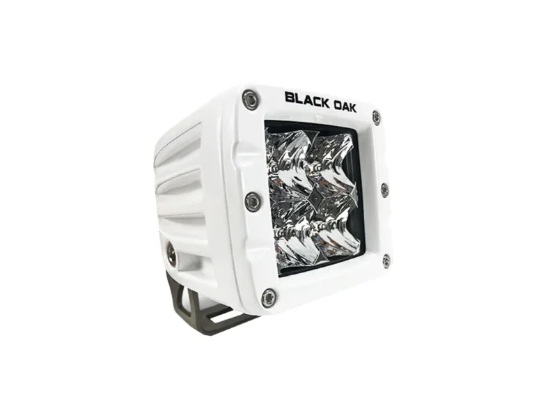 Black Oak 2" Marine LED Pod Light - Flood Optics - White Housing - Pro Series 3.0