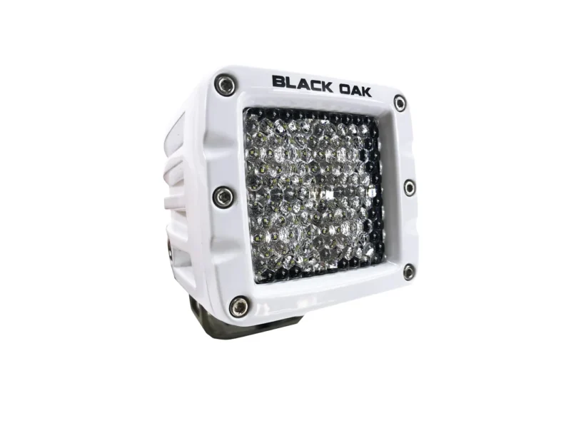 Black Oak 2" Marine LED Pod Light - Diffused Optics - White Housing - Pro Series 3.0