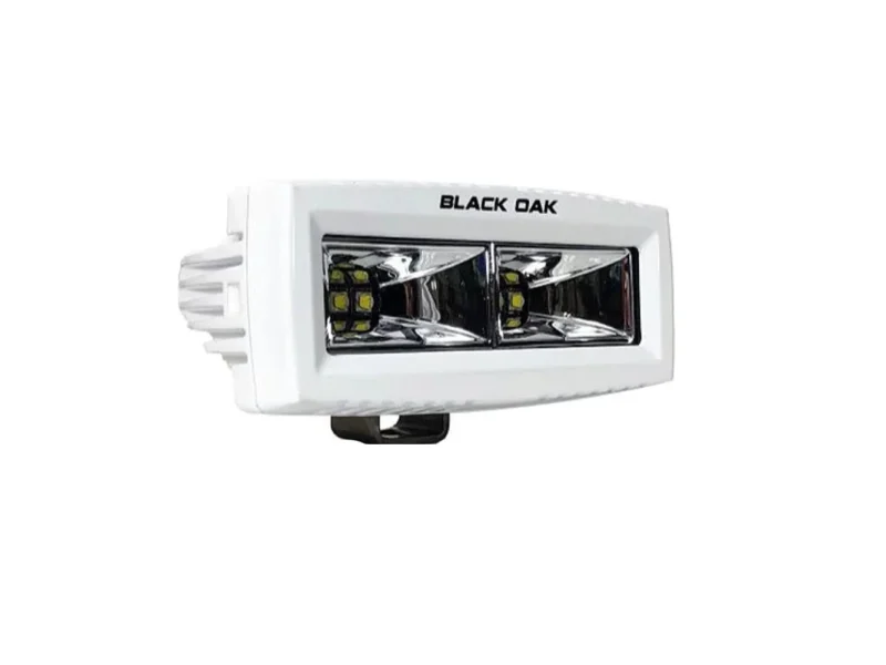 Black Oak 4" Marine Spreader Light - Scene Optics - White Housing - Pro Series 3.0