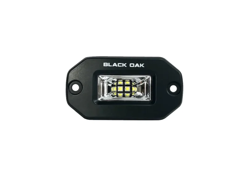 Black Oak 2" Marine Flush Mount Spreader Light - Black Housing - Pro Series 3.0