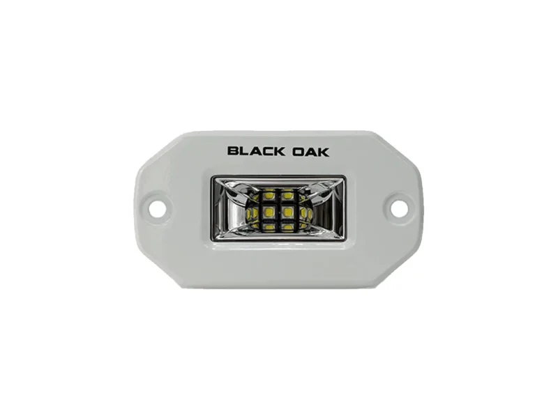 Black Oak 2" Marine Flush Mount Spreader Light - White Housing - Pro Series 3.0