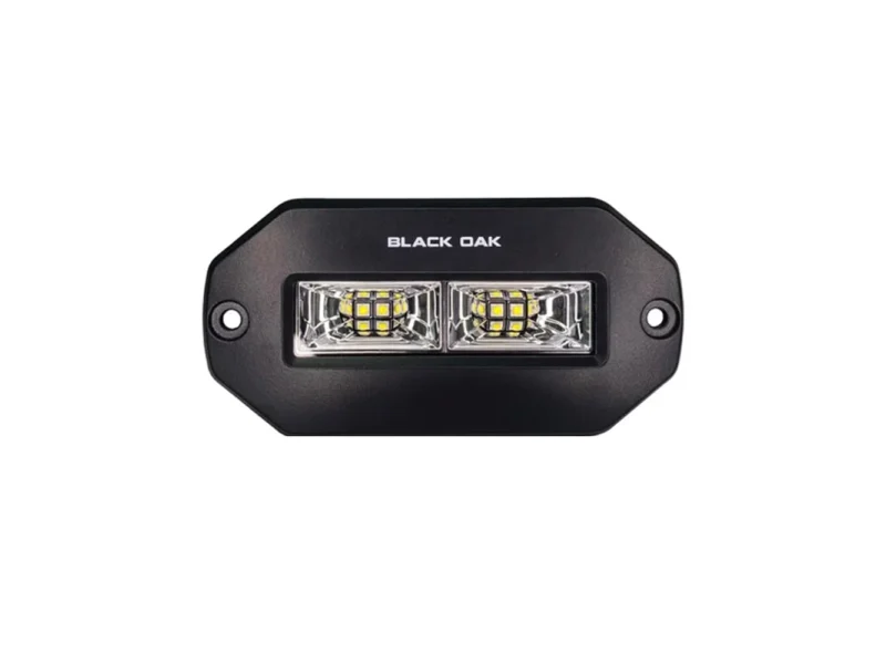 Black Oak 4" Marine Flush Mount Spreader Light - Black Housing - Pro Series 3.0