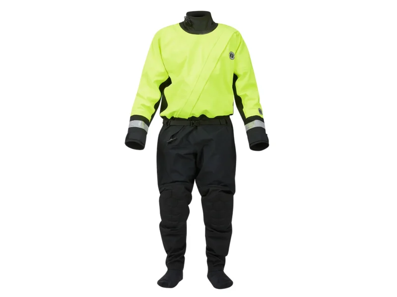 Mustang MSD576 Water Rescue Dry Suit - Fluorescent Yellow Green-Black - Medium