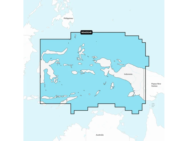 Garmin Navionics+ NSAE024R - Central West Papua & East Sulawesi - Marine Chart