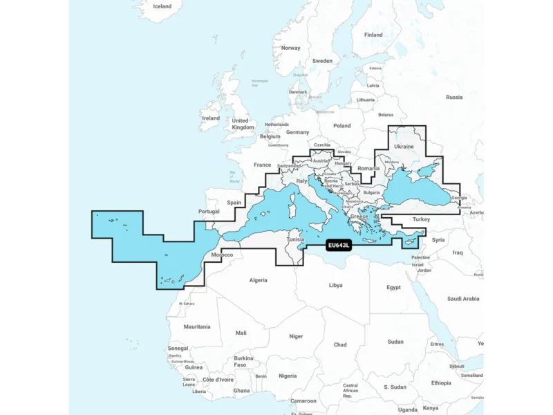 Garmin Navionics+ NSEU643L - Mediterranean & Black Sea - Marine Chart