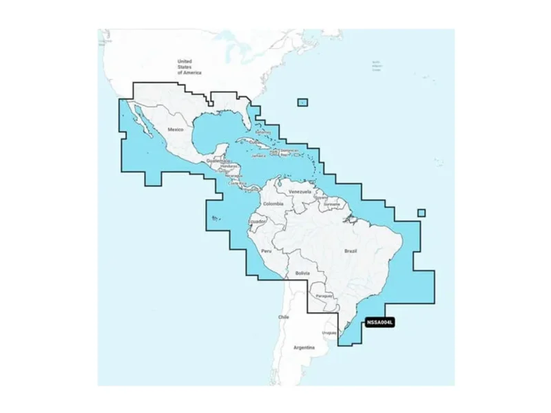 Garmin Navionics+™ NSSA004L - Mexico, the Caribbean to Brazil - Inland & Coastal Marine Chart