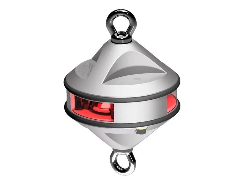 Lopolight Series 200-014 - Hoist Light - 2NM - Red - Silver Housing