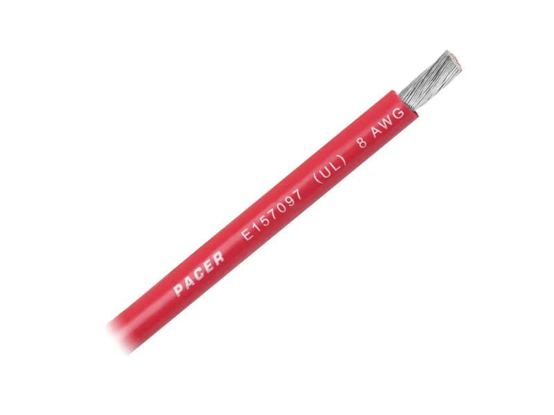 Pacer Red 8 AWG Battery Cable - Sold By The Foot