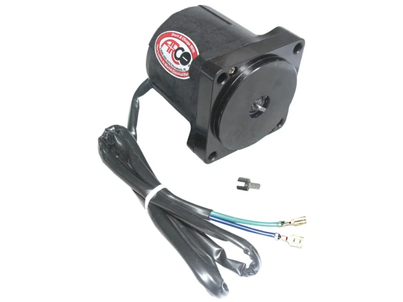 ARCO Marine Replacement Johnson/Evinrude Tilt Trim Motor - 2-Wire, 4 Bolt, Flat Blade Shaft