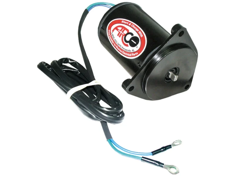 ARCO Marine Replacement Outboard Tilt Trim Motor - Yamaha, 2-Wire, 3 Bolt, Flat Blade