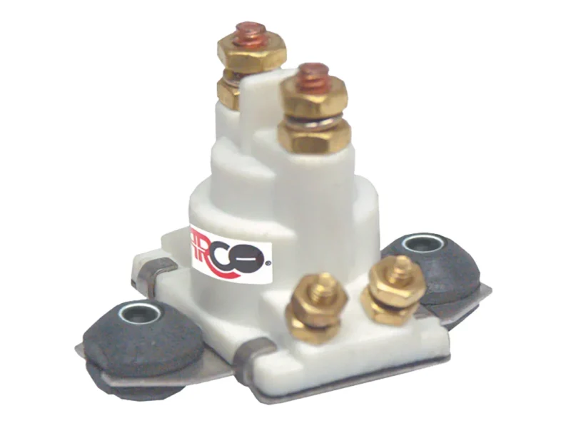 ARCO Marine Outboard Solenoid w/Flat Isolated Base & White Housing