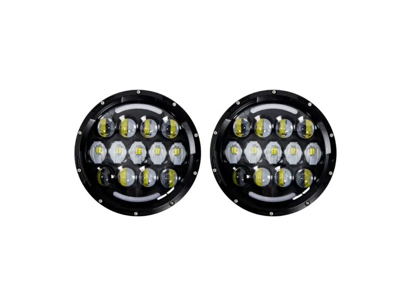 HEISE 7" LED Light w/Black Face & Partial Halo - 21 LED