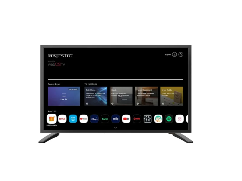 Majestic 19" 12V Smart LED TV WebOS, Mirror Cast & Bluetooth - North America Only