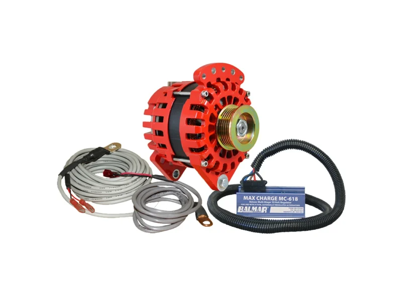 Balmar Alternator 170 AMP Kit 12V 3.15" Dual Foot Saddle K6 Pulley Regulator & Temp Sensor